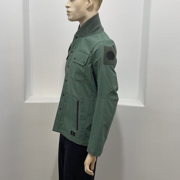 Coldsmoke Men's Green Jacket Zip Up Snaps and patch Size M Brand New With Tag - Picture 4 of 15